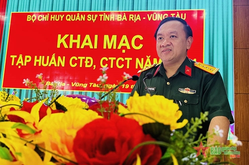 Bộ CHQS tỉnh Bà Rịa-Vũng Tàu tập huấn công tác Đảng, công tác chính trị năm 2024